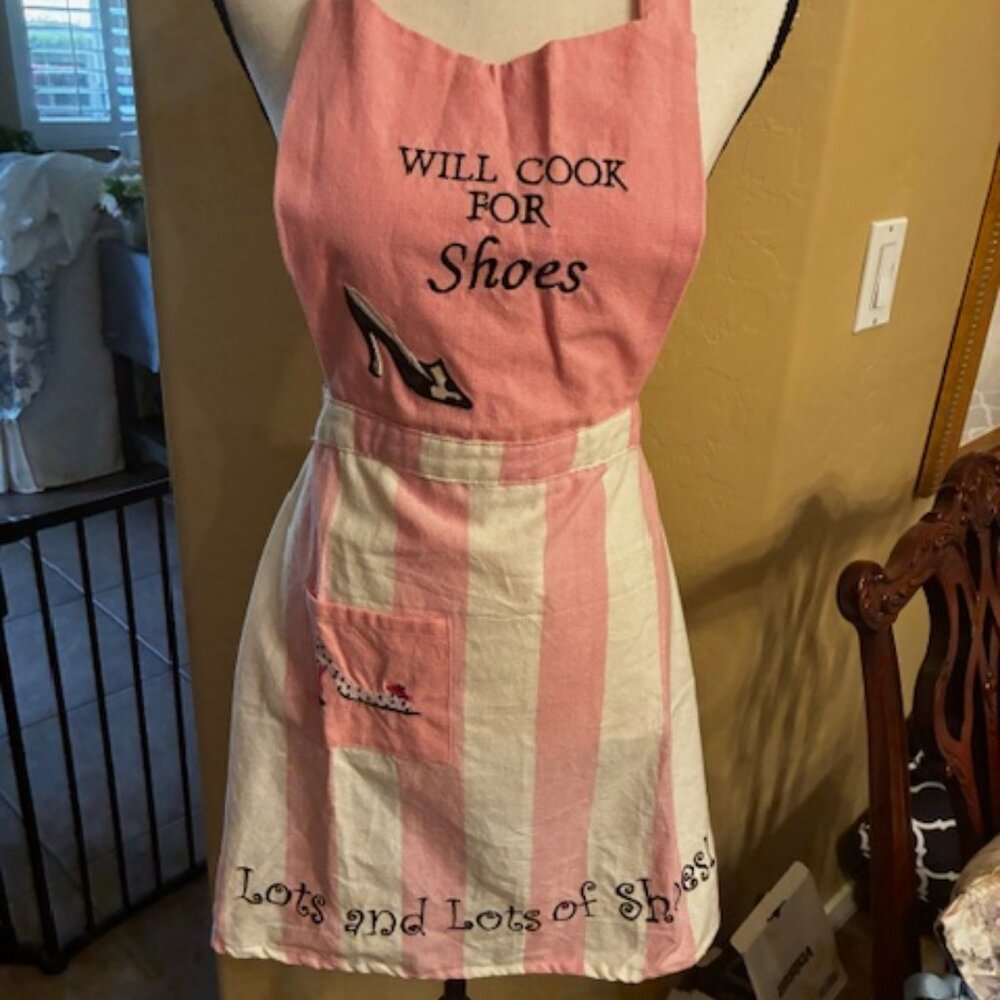 "Will Cook for Shoes" Women's Full-Length Apron - New; No Box